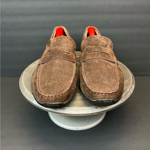 Samuel Hubbard Mens Size 10W Free Spirit Slip On Driver Moc Brown Suede 2121 - Picture 8 of 9